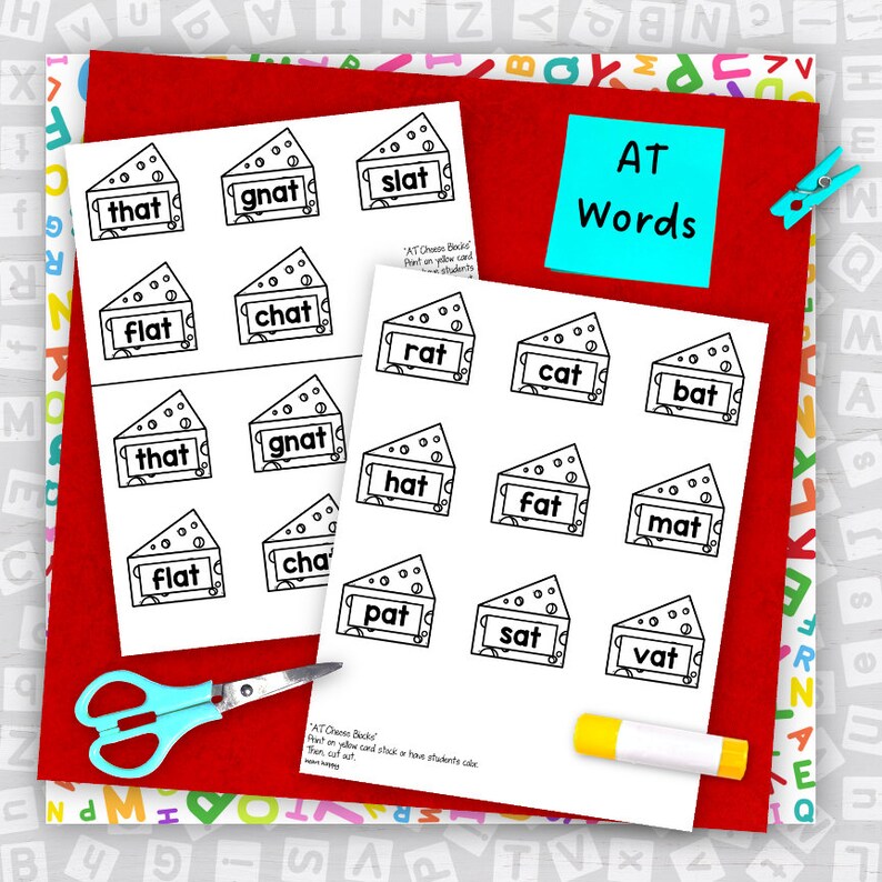 Rat's AT Hat,short A Craft,at Word Family Craft, Printable Kids Craft ...