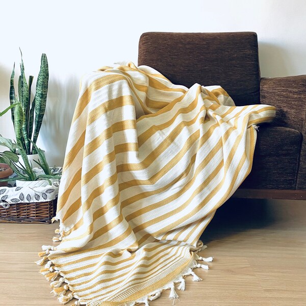 Yellow Throw Blanket Etsy