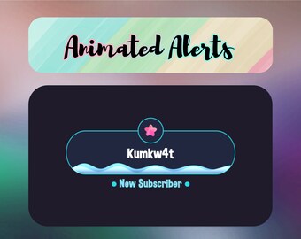 Alertas animadas de Twitch - Alertas de transmisión - Cozy Water Box