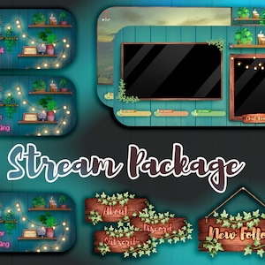 Stream Package - Animated Twitch Overlay - Fantasy Nature Pack - Stream Pack