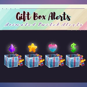 Animated Twitch Alerts - Gift Box transparent background *4