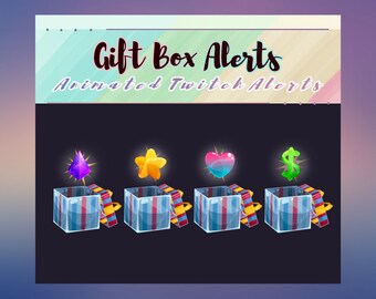 Animated Twitch Alerts - Gift Box transparent background *4