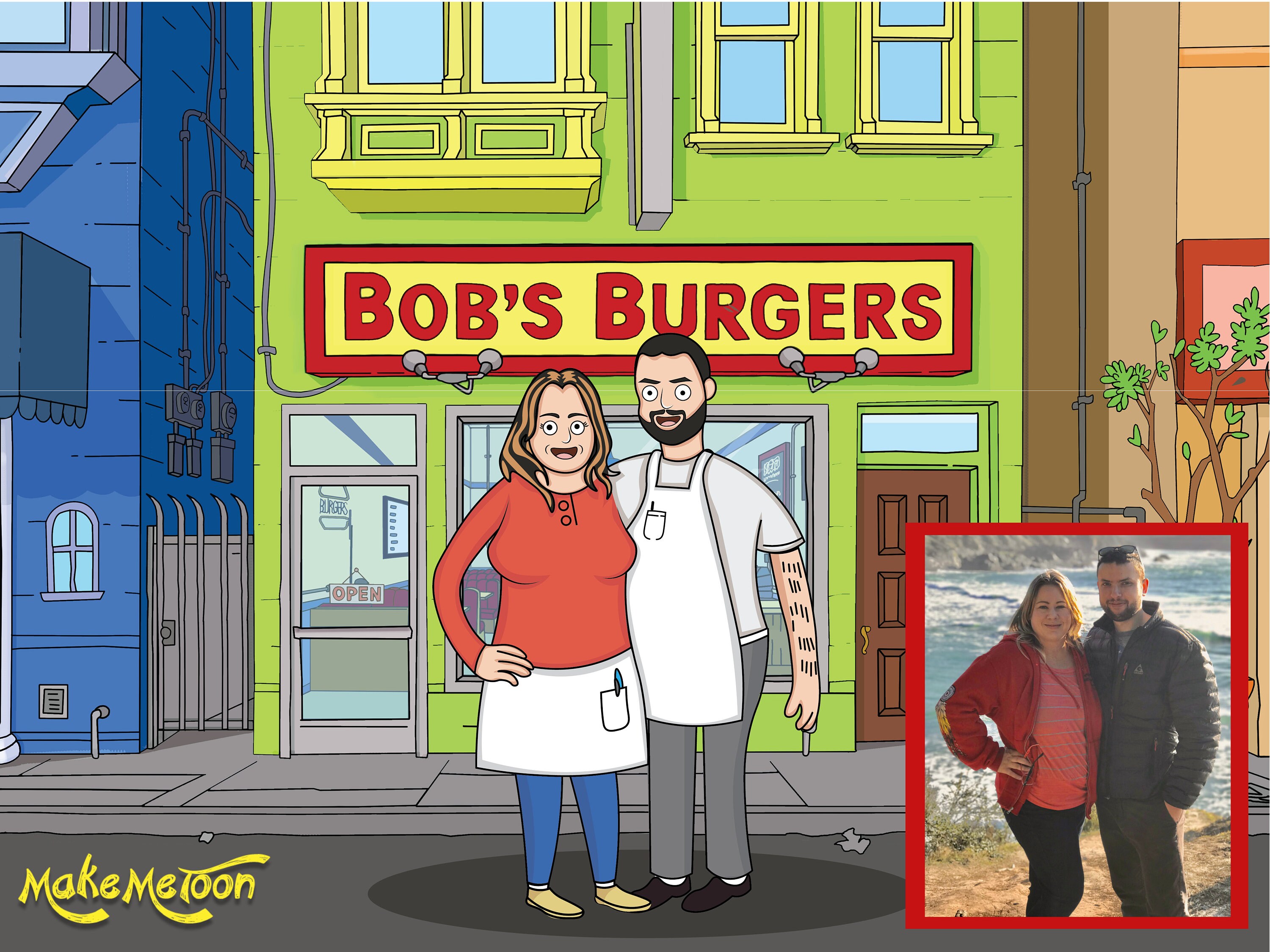 Custom BOBS BURGERS GIFTS idea portrait from your photos in Etsy