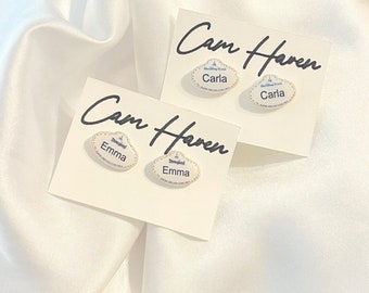 Cast Member Earrings | Customizable | Badge Earrings | Cast member | Cast Member Gifts