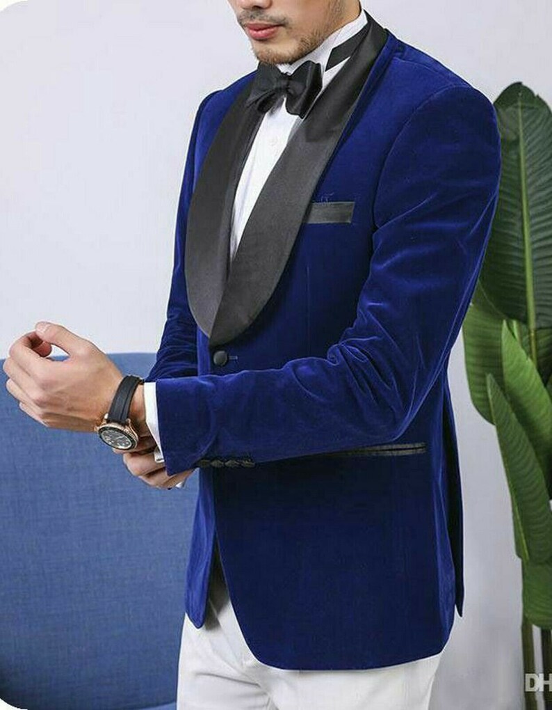 Mens Smoking Jackets Blue Velvet Smoking Jacket Host Dinner Etsy