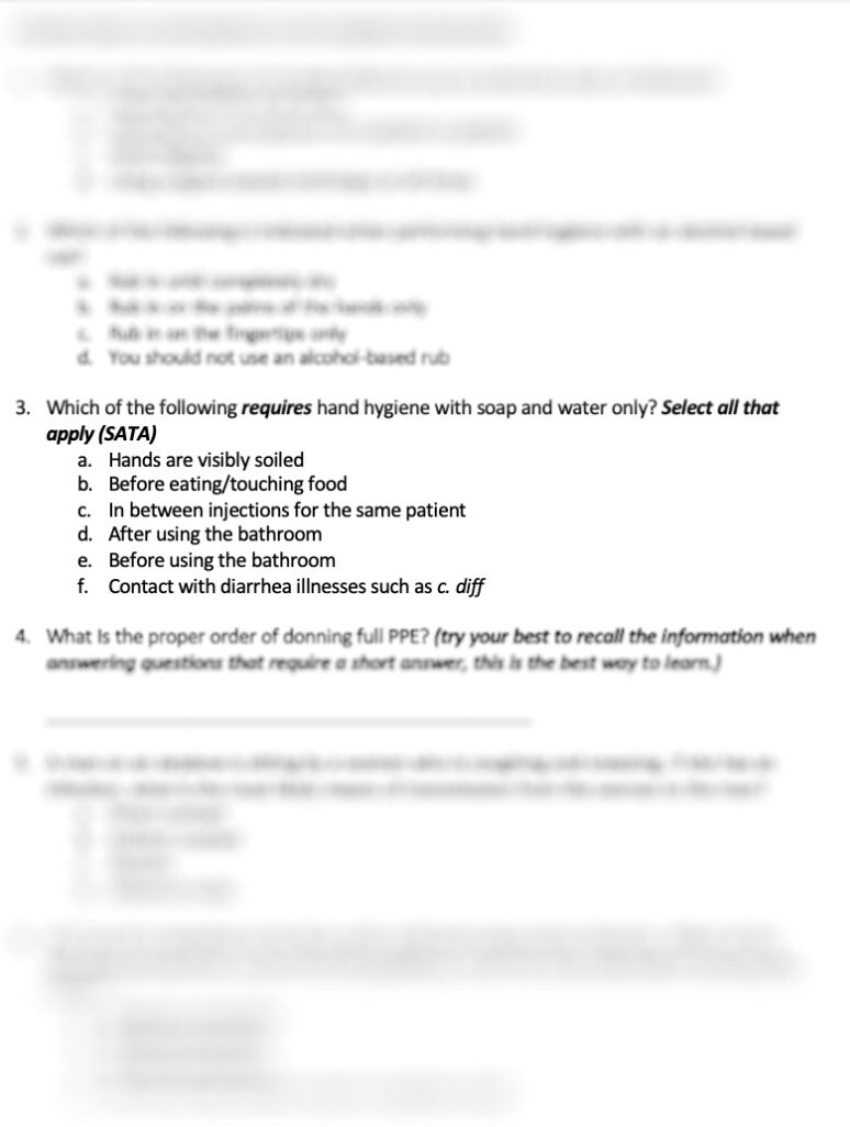 DIGITAL NOTES Isolation Precautions QUIZ nursing Etsy