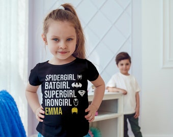 girls superhero t shirt