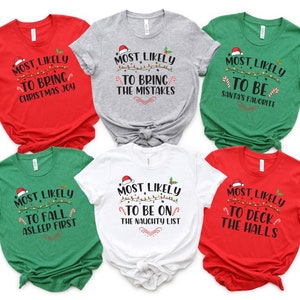 Molto probabilmente camicie di Natale, camicie di Natale in famiglia, camicia di Natale personalizzata, camicia di Natale abbinata, più probabile che, festa di Natale