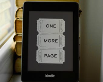 Ekran blokady Kindle'a z biletem retro: tapeta Booktok (pobieranie cyfrowe)
