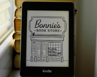 Spersonalizowany ekran blokady Kindle z księgarnią: Przytulna tapeta na czytnik ebooków Booktok, prezent dla czytelników (do pobrania w wersji cyfrowej)