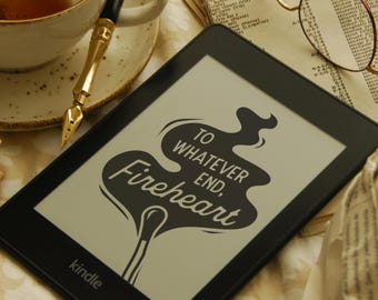 Ekran blokady Kindle'a ToG: cytat Firehearta, tryb jasny (pobranie cyfrowe)
