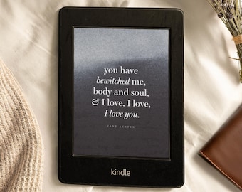 Ekran blokady Kindle'a „Duma i uprzedzenie”: cytat Jane Austen (pobranie cyfrowe)