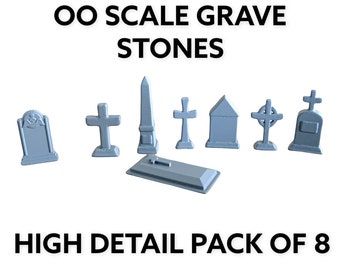 OO Scale grave stones model railway