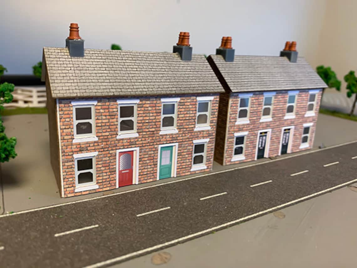 3DPLUSS N Scale House Terraced Houses Super Simple Assembly Etsy UK
