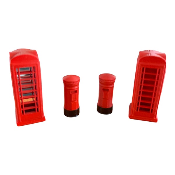 OO Scale Telephone box and post box 2 of each