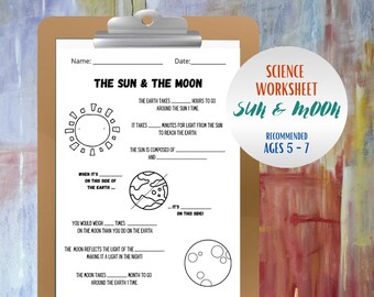 science worksheets etsy
