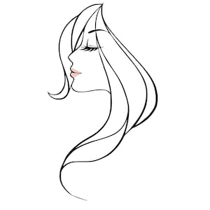 Meisje Tekening Svg Schets Svg bestand Vrouw SVG Meisje Svg Lippen SVG Rommelige Bun SVG Haar Svg vrouw gezicht svg Meisje Svg Meisje Gezicht Svg Make-up svg png eps