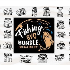 Paquete de pesca Svg, Pesca svg, Pescador svg, Caña de pescar svg, Pescado Svg, Pesca png, Anzuelo de pesca Svg, Papá Svg, Advanture SVG PNG EPS