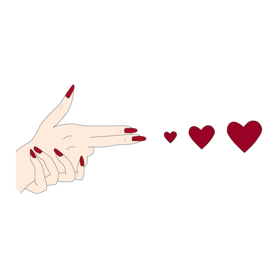 Shooting Hearts Svg Love Svg Heart Svg Silhouette Heart Etsy