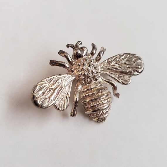 Bumblebee Bee Brooch Sterling Silver Collectible … - image 5