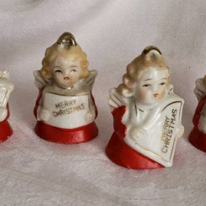 Vintage Bell Set of 4 Retro Christmas Collectible Adorable Collectible Collection