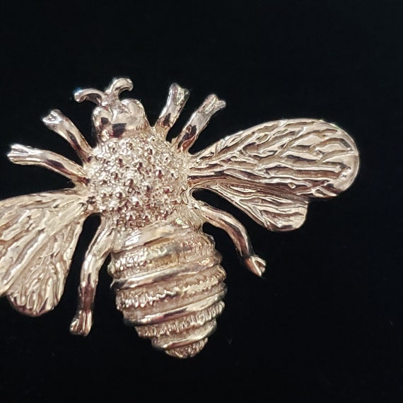 Bumblebee Bee Brooch Sterling Silver Collectible … - image 4