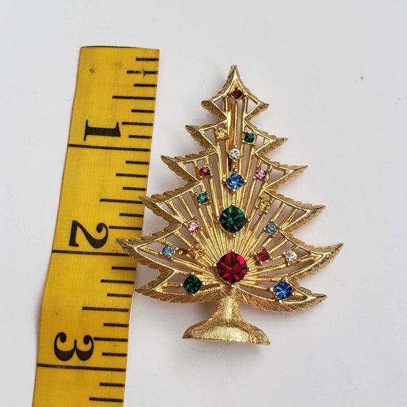 Vintage Brooch Christmas Tree Retro Collectible P… - image 5