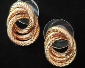 Earrings Circle Stud 14k Yellow Gold Classic Retro Collectible Estate Jewelry 14Kt Fine Jewelry Pierced