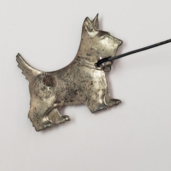 Vintage Brooch Scottie Dog Retro Collectible Ster… - image 10