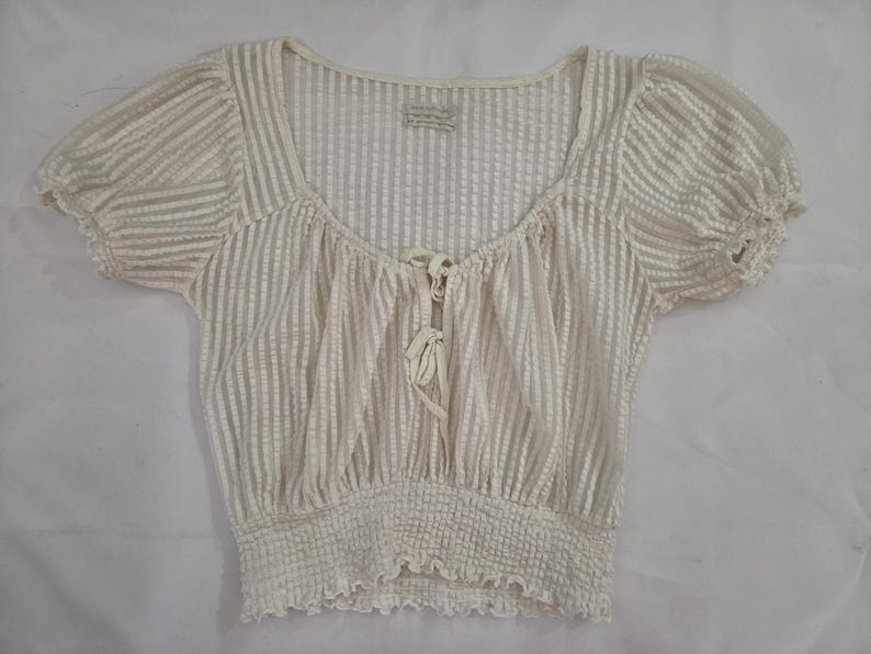 Urban Outfitters Blouse Size S Small Short Sleeve Blouse Top Designer bild 4