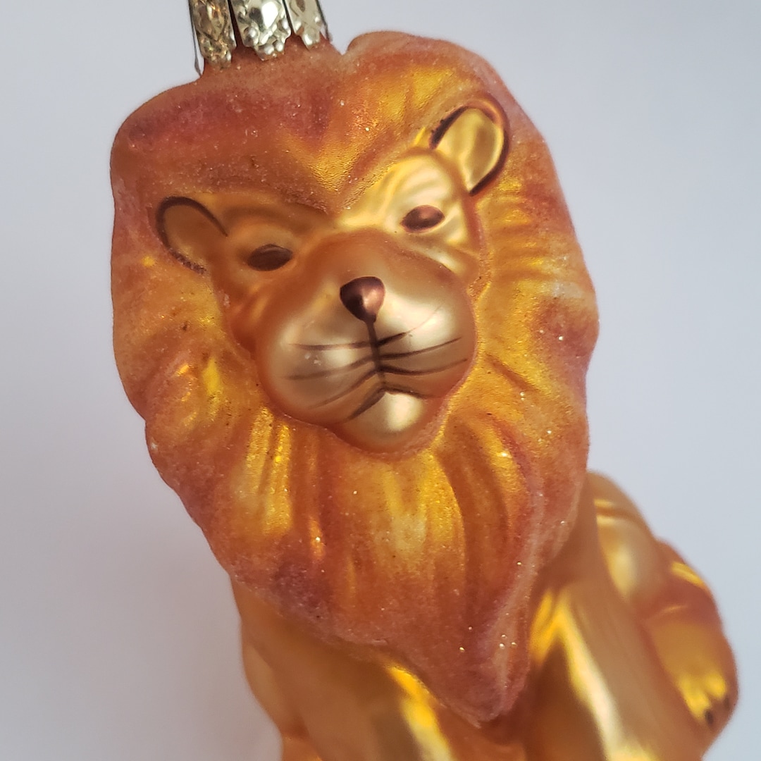 Lion Christmas Ornament Made in Germany Collectible Rare Christmas Etsy