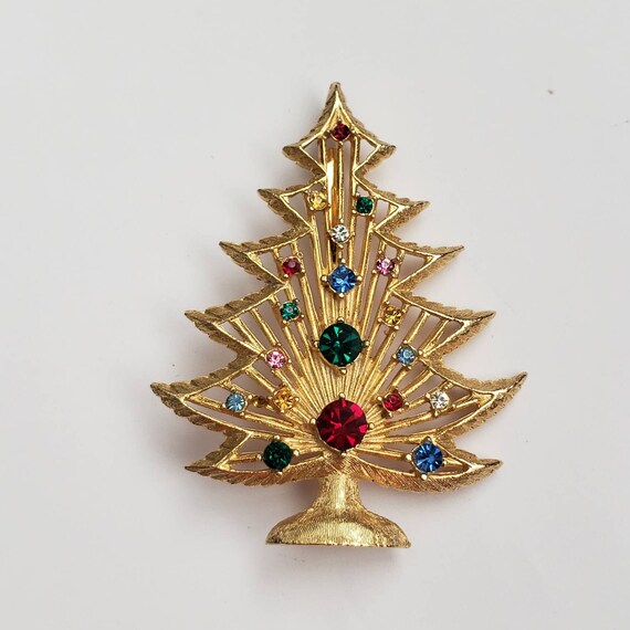 Vintage Brooch Christmas Tree Retro Collectible P… - image 3