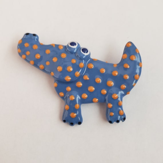 Alligator Brooch Handmade Collectible Pin Costume… - image 1