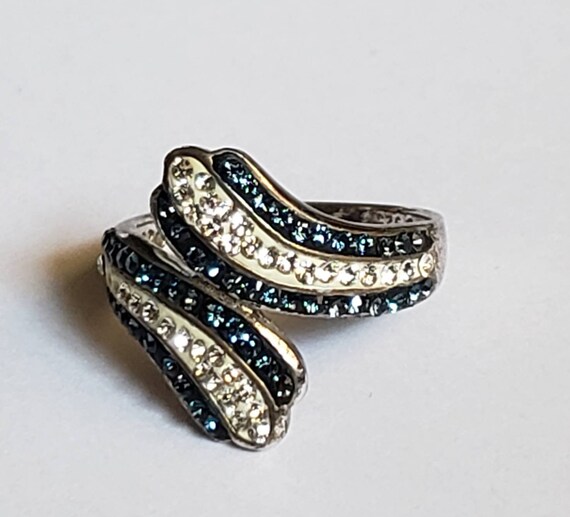 Ring Bypass Enamel 925 Unique Collectible Sterlin… - image 5