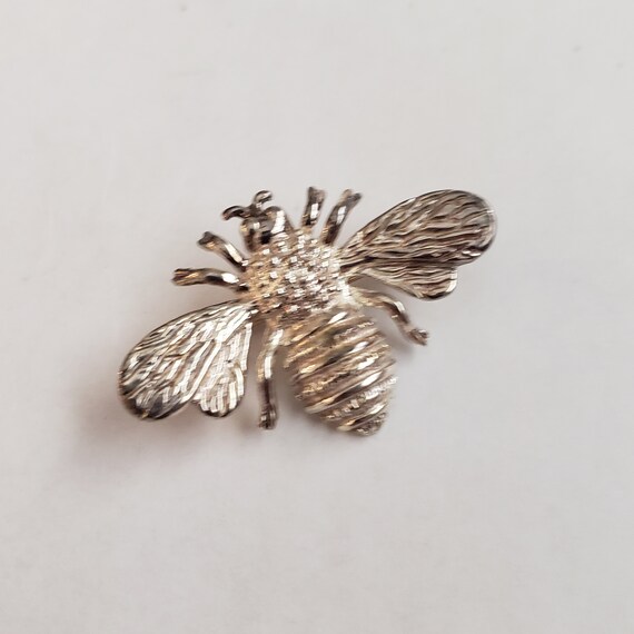 Broche Vintage En Cristal Swarovski - Abeille (Bumble Bee) Signée - Métal Doré - Occasion