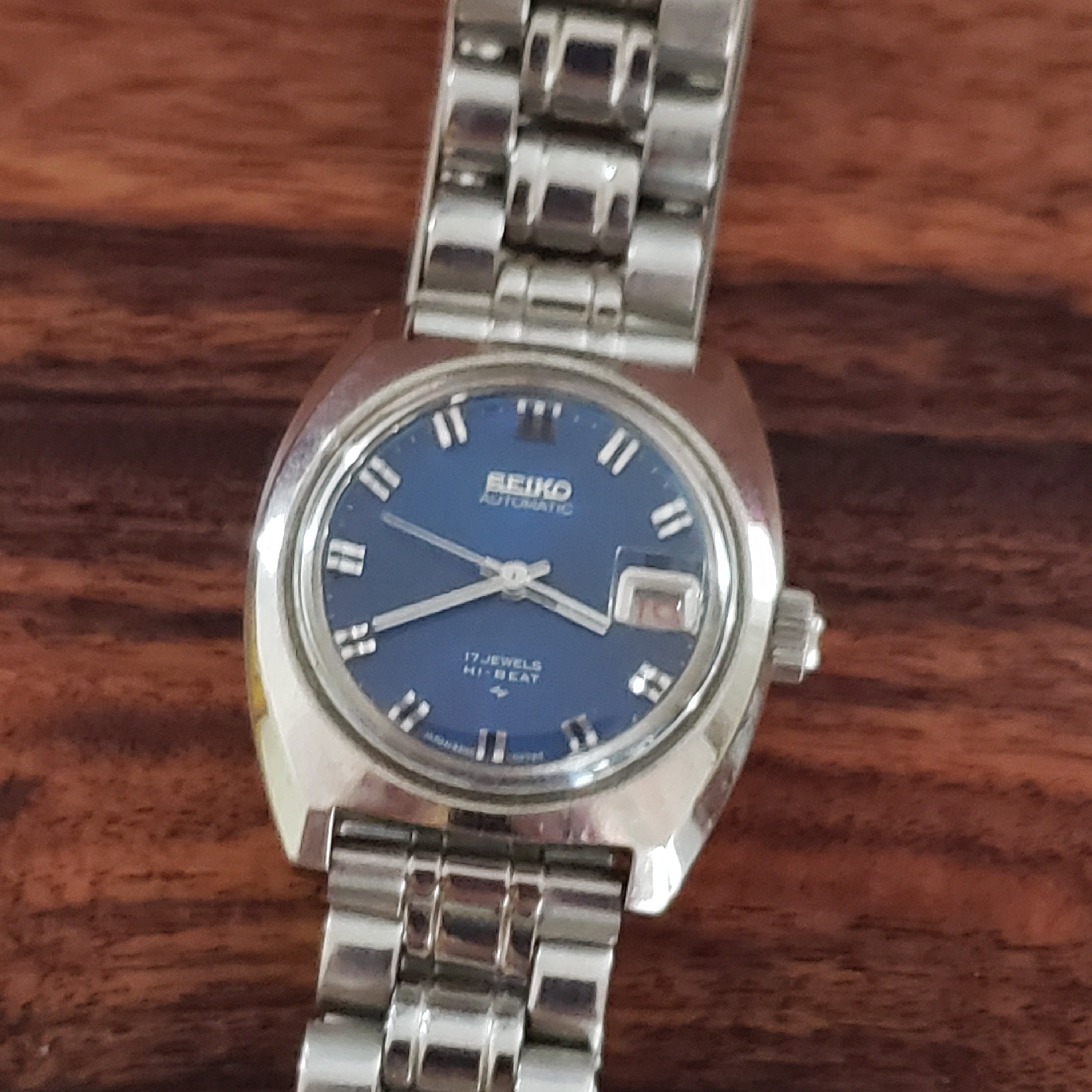 Seiko Lady's Automatic Retro Collectible Time Piece Blue