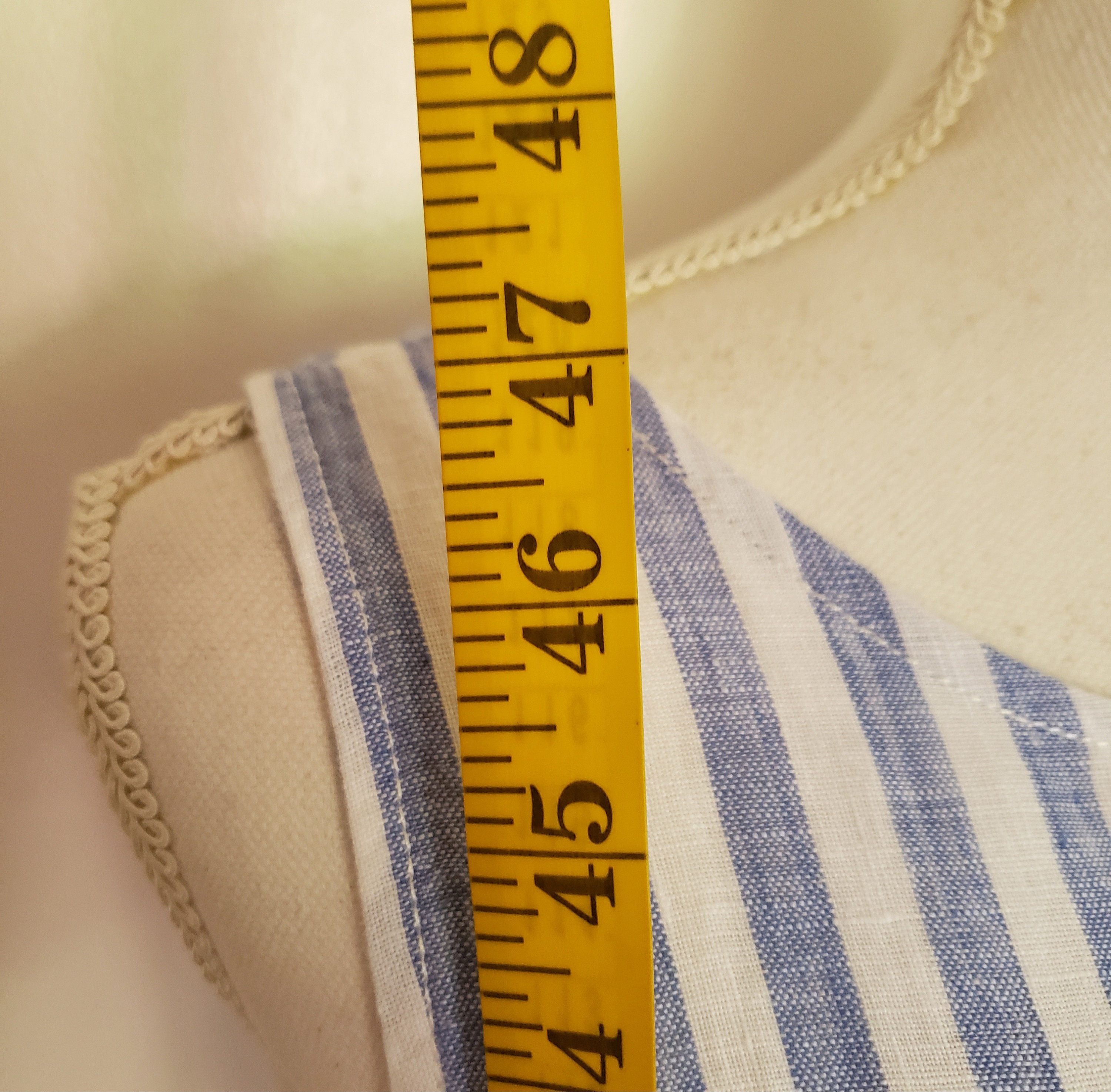 Nicole Miller New York Dress 100% Linen Blue White Stripe Size XS Extra Small Fun Summer Fashion