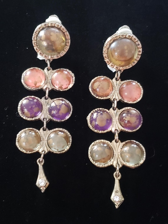 Earrings Dangle Statement Bold Shoulder Dusters M… - image 1