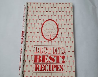 Boston's Best Recipes Spiral Bound Cookbook Retro Collectible