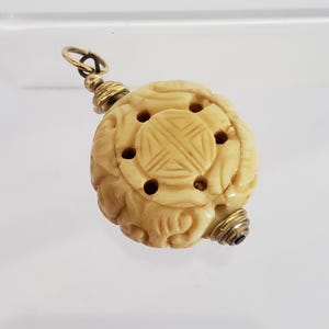 Carved Stone Pendant Collectible Estate Jewelry