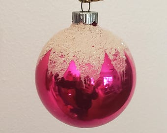 Shiny Brite Pink Ornament Vintage Christmas Ornament Retro Collectible Christmas Pink
