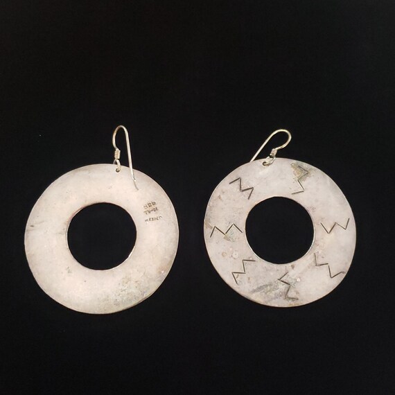 Earrings Large Circle Drop Dangle Collectible Ste… - image 4