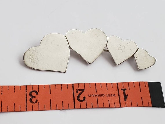 Vintage Brooch Heart Theme Graduated Collectible … - image 3