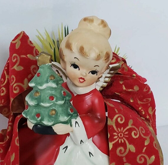 Rare Napco Christmas Planter Figurine Rare Retro Christmas