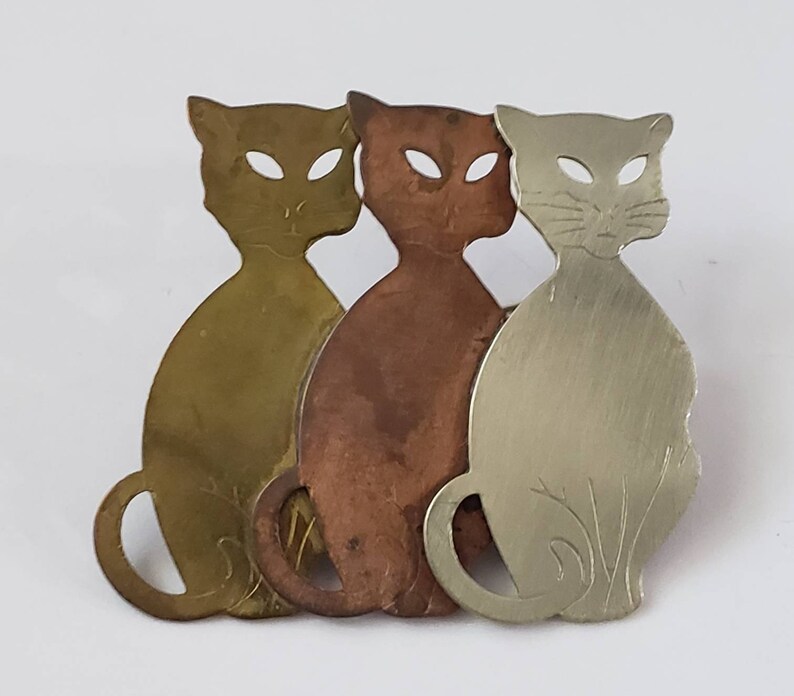 Vintage Brooch Cat Retro Collectible Pin Costume Jewelry - Etsy