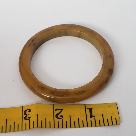 Vintage Bakelite Bracelet Tan Brown Retro Collect… - image 3