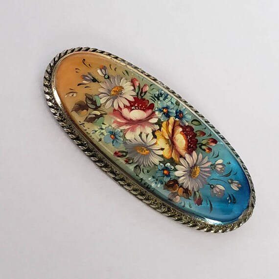 Vintage Brooch Flower Floral Pattern Retro Collec… - image 8