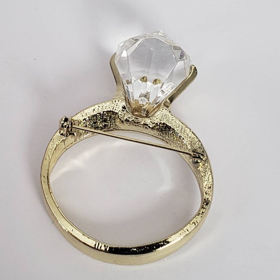 Vintage Brooch Engagement Ring Rhinestones Retro … - image 4