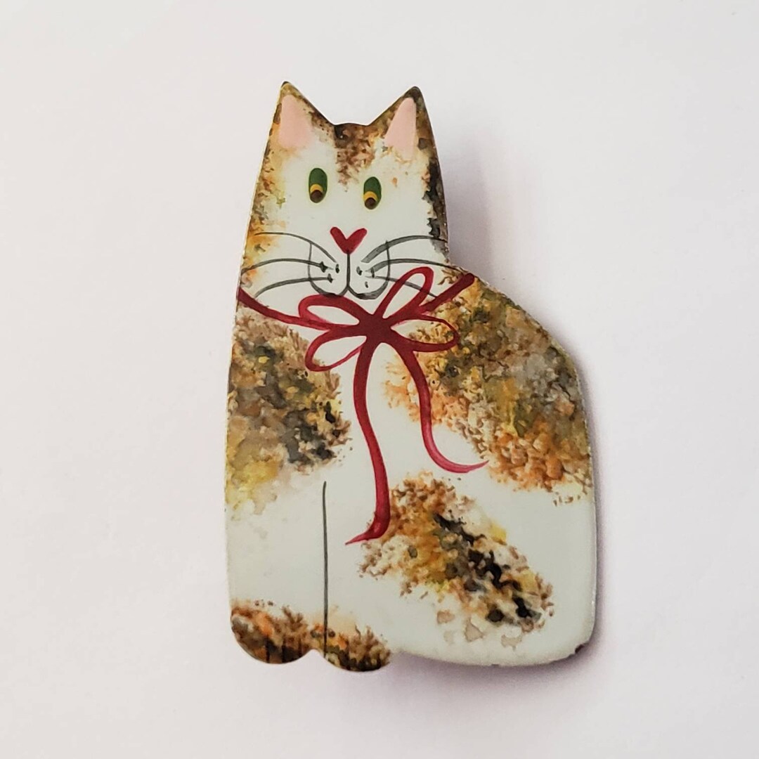 Vintage Brooch Cat Retro Collectible Pin - Etsy