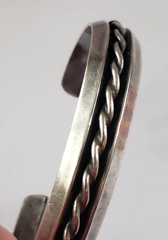 Vintage Cuff Bracelet Sterling Silver Southwester… - image 2